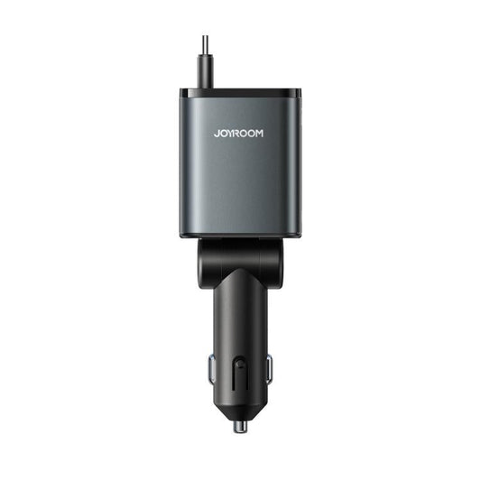 JOYROOM JR-CCL07 3 in 1 Retractable Car Charger(Dark Gray)
