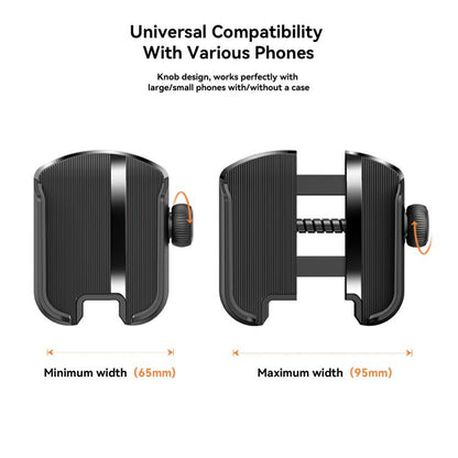 JOYROOM JR-ZS431 360 Rotation Dual Safety lock Bike Phone Mount(Black)