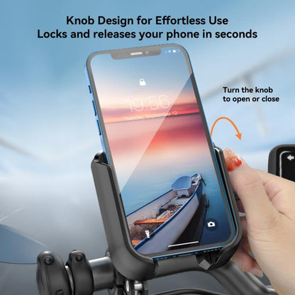 JOYROOM JR-ZS431 360 Rotation Dual Safety lock Bike Phone Mount(Black)