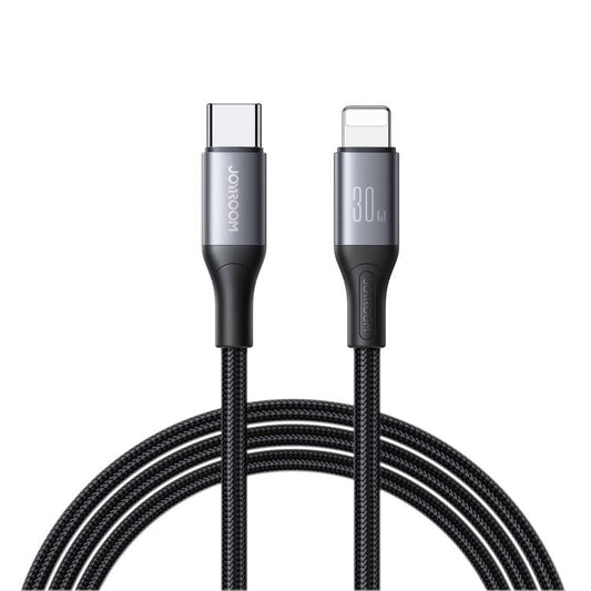 JOYROOM S-A28 Flash Series 480Mbps Fast Charging Data Cable, Type-C to 8 Pin Cable, Length: 1m(Black)