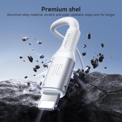 JOYROOM S-A28 Flash Series 480Mbps Fast Charging Data Cable, Type-C to 8 Pin Cable, Length: 1m(White)