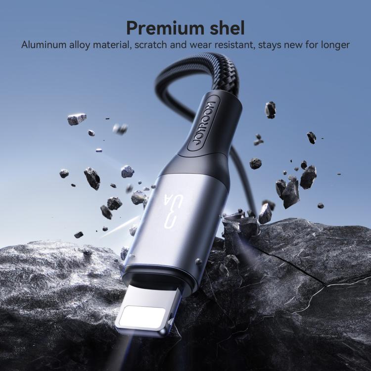 JOYROOM S-A28 Flash Series 480Mbps Fast Charging Data Cable, USB to 8 Pin Cable, Length: 1m(Black)