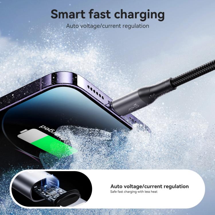 JOYROOM S-A28 Flash Series 480Mbps Fast Charging Data Cable, USB to 8 Pin Cable, Length: 1m(Black)