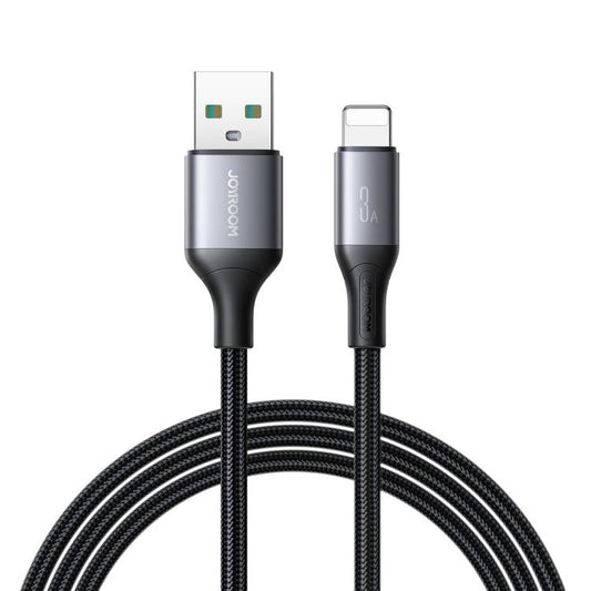 JOYROOM S-A28 Flash Series 60W 480Mbps Fast Charging Data Cable, USB to 8 Pin Cable, Length: 2m(Black)