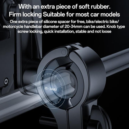 Yesido C331 360 Degree Adjustment Mechanical Locking Bicycle Phone Holder(Black)