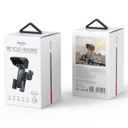 Yesido C331 360 Degree Adjustment Mechanical Locking Bicycle Phone Holder(Black)