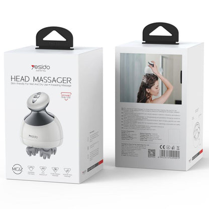 Yesido MG12 IPX7 Waterproof Intelligent Head Massager Care Instrument(White)