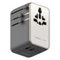 MOMAX UA23 1-World 2 4-Port Mini Universal Travel GaN Charger 100W with Dual AC(Titanium)
