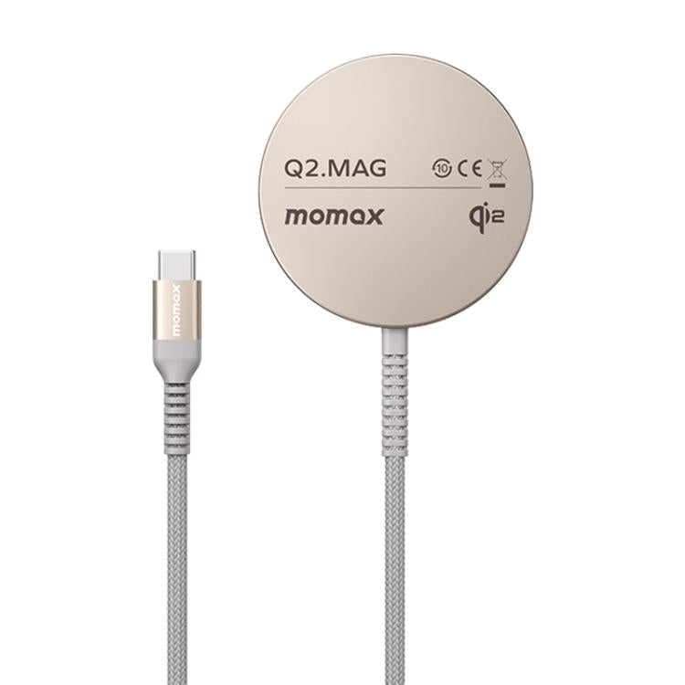 MOMAX UD32L Q2.Mag Portable Qi2 Magnetic Wireless Charger 15W(Titanium Gold)