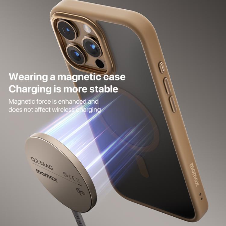 MOMAX UD32L Q2.Mag Portable Qi2 Magnetic Wireless Charger 15W(Titanium Gold)