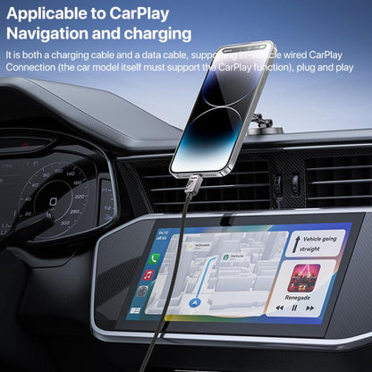 Yesido CA135L 12W 2.4A USB to 8 Pin Zinc Alloy Data Cable, Length:1.2m(Black)