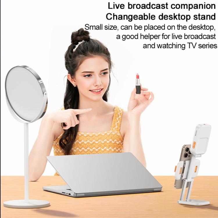Yesido DH10 Fill Light Selfie Stick Phone Live Broadcast Holder(White)