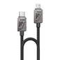 Câble de données Yesido CA195 27W 3A USB-C / Type-C vers 8 broches en alliage de zinc, longueur : 1,2 m (noir)