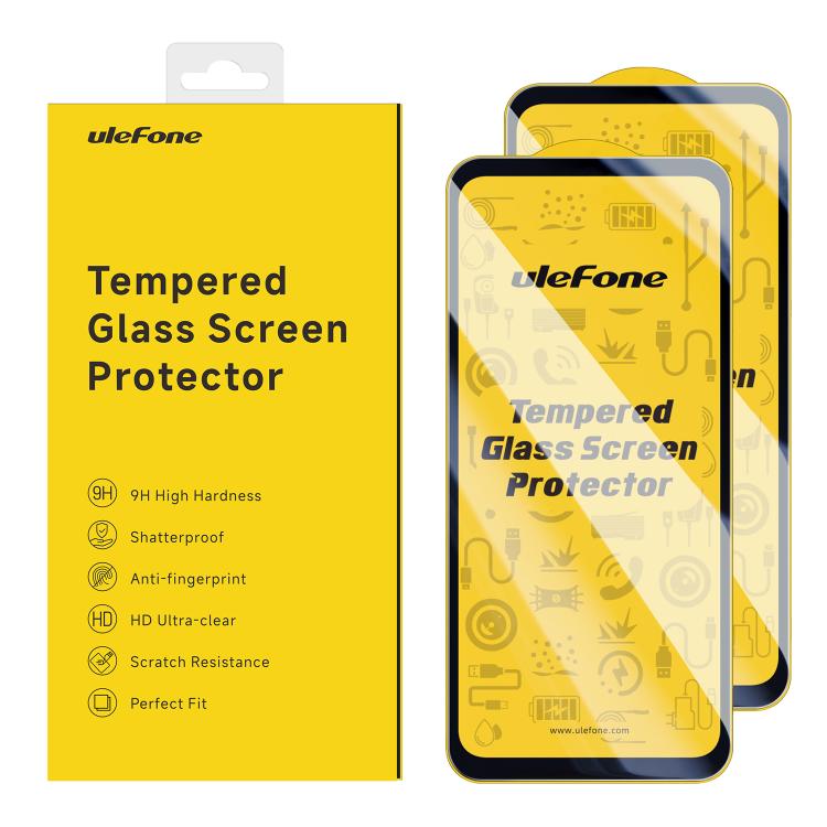 For Ulefone Armor X16 / X16 Pro 2pcs / Pack Ulefone 9H HD Anti Fingerprint Tempered Glass Screen Protector