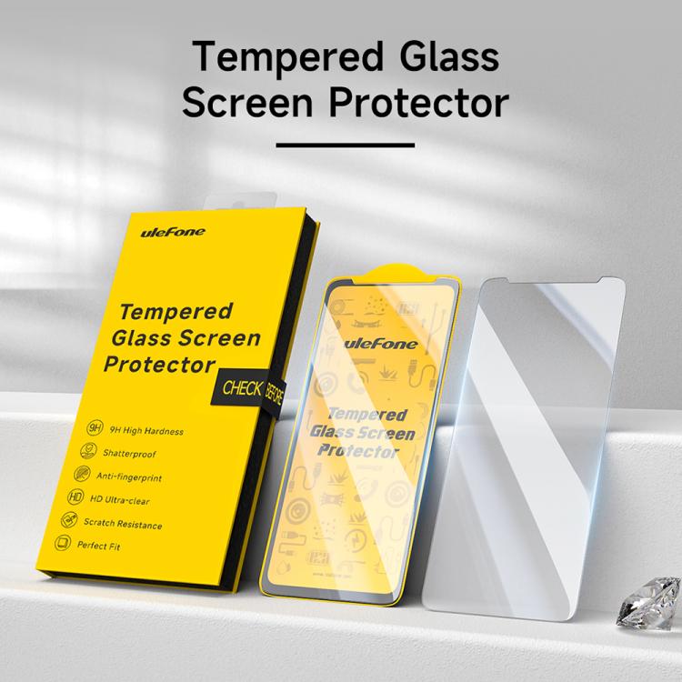 For Ulefone Armor X16 / X16 Pro 2pcs / Pack Ulefone 9H HD Anti Fingerprint Tempered Glass Screen Protector