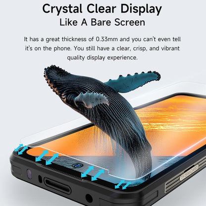 For Ulefone Armor X16 / X16 Pro 2pcs / Pack Ulefone 9H HD Anti Fingerprint Tempered Glass Screen Protector