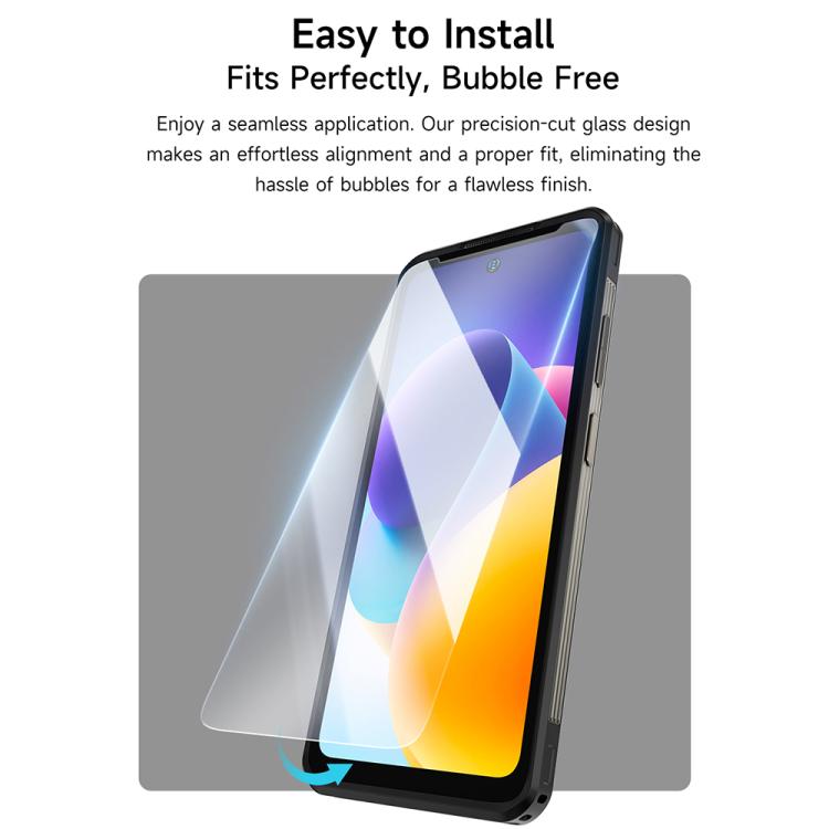 For Ulefone Armor X16 / X16 Pro 2pcs / Pack Ulefone 9H HD Anti Fingerprint Tempered Glass Screen Protector