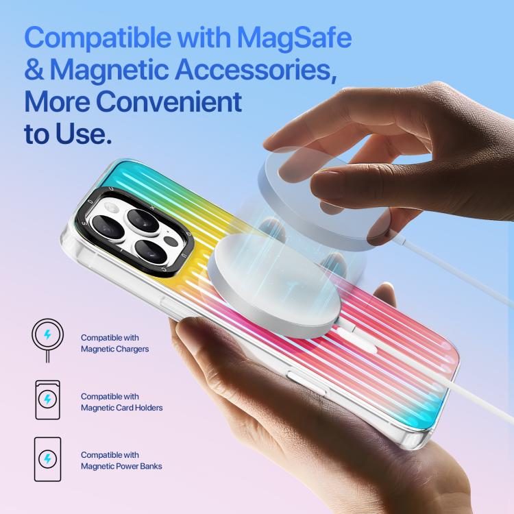 For iPhone 16 Pro DUX DUCIS ZEST Series Colorful Gradient MagSafe Magnetic Phone Case(Gradient Rainbow)