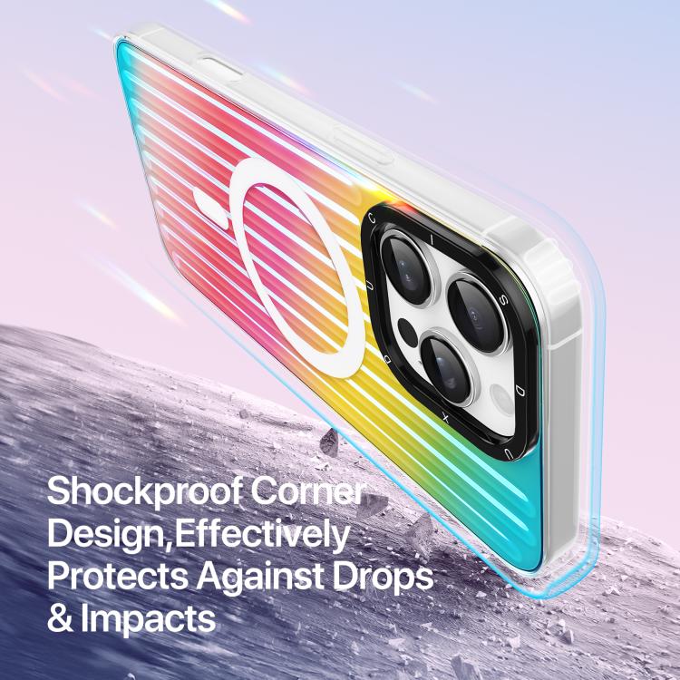 For iPhone 16 Pro DUX DUCIS ZEST Series Colorful Gradient MagSafe Magnetic Phone Case(Gradient Rainbow)