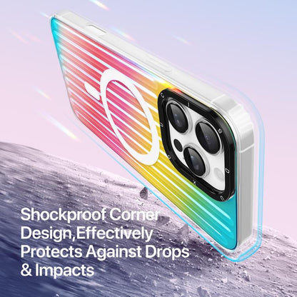 For iPhone 16 Pro DUX DUCIS ZEST Series Colorful Gradient MagSafe Magnetic Phone Case(Gradient Rainbow)