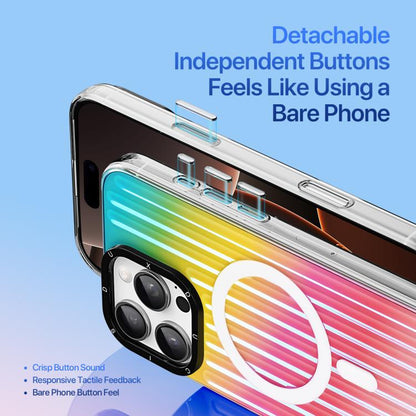 For iPhone 16 Pro DUX DUCIS ZEST Series Colorful Gradient MagSafe Magnetic Phone Case(Gradient Rainbow)