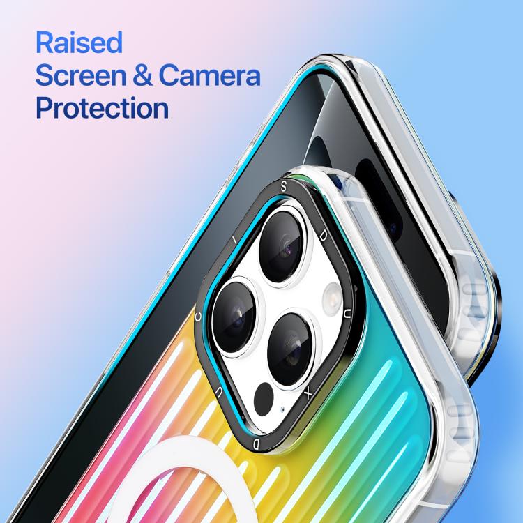 For iPhone 16 Pro DUX DUCIS ZEST Series Colorful Gradient MagSafe Magnetic Phone Case(Gradient Rainbow)