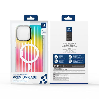 For iPhone 16 Pro DUX DUCIS ZEST Series Colorful Gradient MagSafe Magnetic Phone Case(Gradient Rainbow)