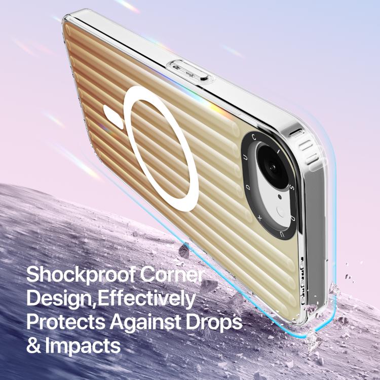 For iPhone 16e DUX DUCIS ZEST Series Colorful Gradient MagSafe Magnetic Phone Case(Gradient Desert Gold)