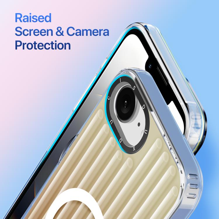 For iPhone 16e DUX DUCIS ZEST Series Colorful Gradient MagSafe Magnetic Phone Case(Gradient Desert Gold)