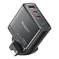 Yesido YC95 PD100W 2 USB-C , USB-A Three Ports GaN Fast Charger, Plug:UK Plug(Black)