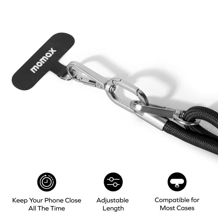 Cordon tressé pour téléphone filaire MOMAX SR39 (Noir)