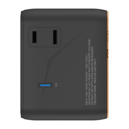 MOMAX UA22 1-World2 70W Dual AC Mini GaN Global Travel Fast Charging Socket(Desert Gold)