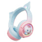 ONIKUMA B5 RGB BT / Wired / 2.4G Fox Shaped Headphones(Pink Blue)