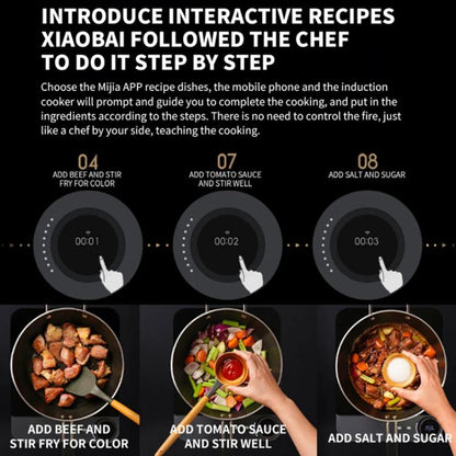Original Xiaomi Mijia Smart Ultra-thin Induction Cooker 2100W Home Induction Cooker(US Plug)