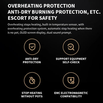 Original Xiaomi Mijia Smart Ultra-thin Induction Cooker 2100W Home Induction Cooker(US Plug)