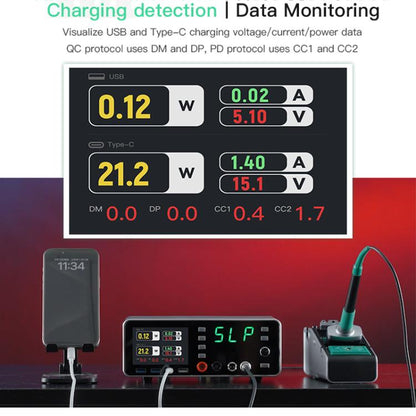 TBK-219 20V / 5A All-purpose Integrated Workstation Power Supply with C210 Soldering Iron, Plug:EU Plug