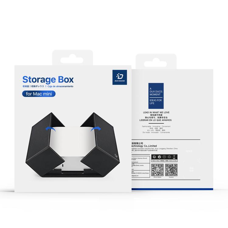 For Apple Mac Mini M4 / M4 Pro DUX DUCIS PU Leather Protective Storage Box(Black)