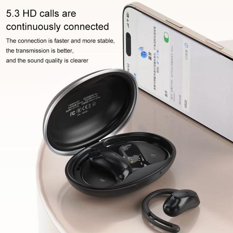 ZGA GS22 Pebble Open Wireless Bluetooth Earphone(Black)