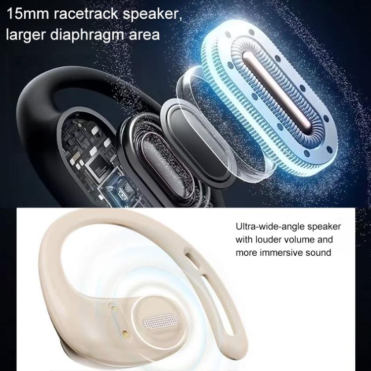 ZGA GS22 Pebble Open Wireless Bluetooth Earphone(Black)