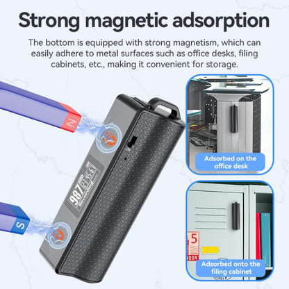 JNN Q70P OLED Display Magnetic Noise Reduction Voice Recording Pen Support APP Control, Memory:64GB(Black)