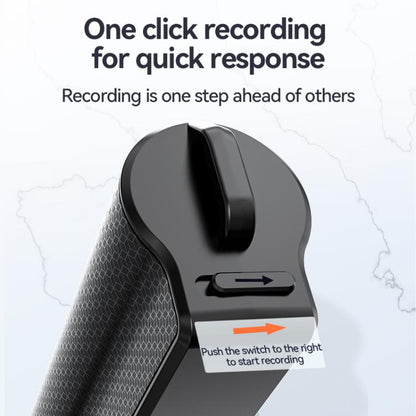 JNN Q70P OLED Display Magnetic Noise Reduction Voice Recording Pen Support APP Control, Memory:128GB(Black)