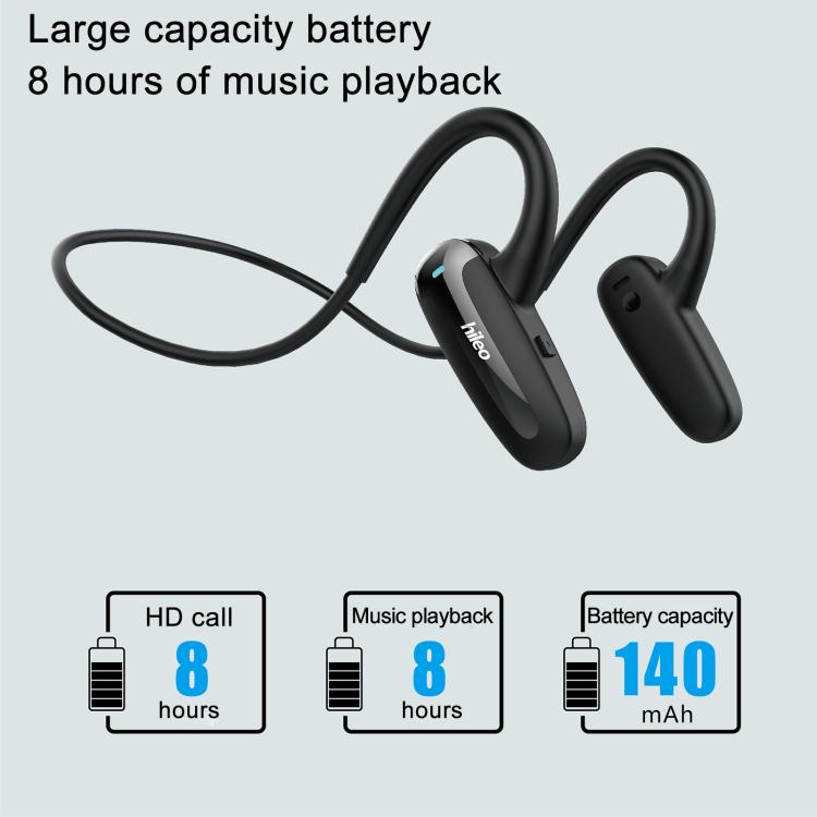 Hileo Hi70 Ear-Hook Sports Air Conduction Wireless Earphone(Black)
