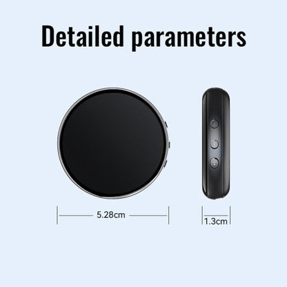JNN M29A Portable Smart AI Magnetic Recorder Support APP Control, Memory:8GB(Black)