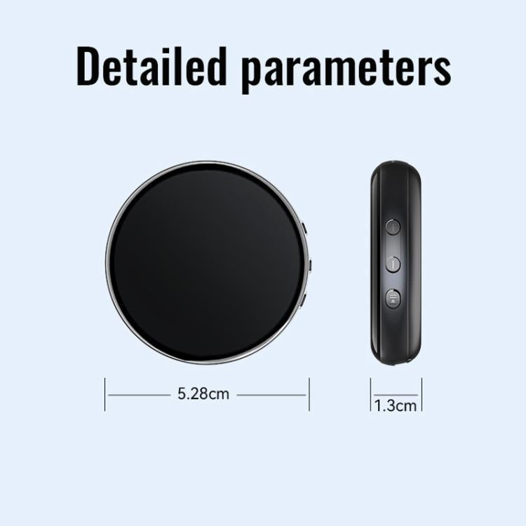 JNN M29A Portable Smart AI Magnetic Recorder Support APP Control, Memory:32GB(Black)