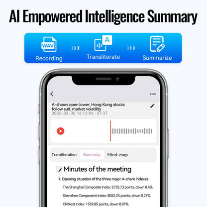 JNN A6 Portable Smart AI Magnetic Recorder Support APP Control, Memory:8GB(Black)