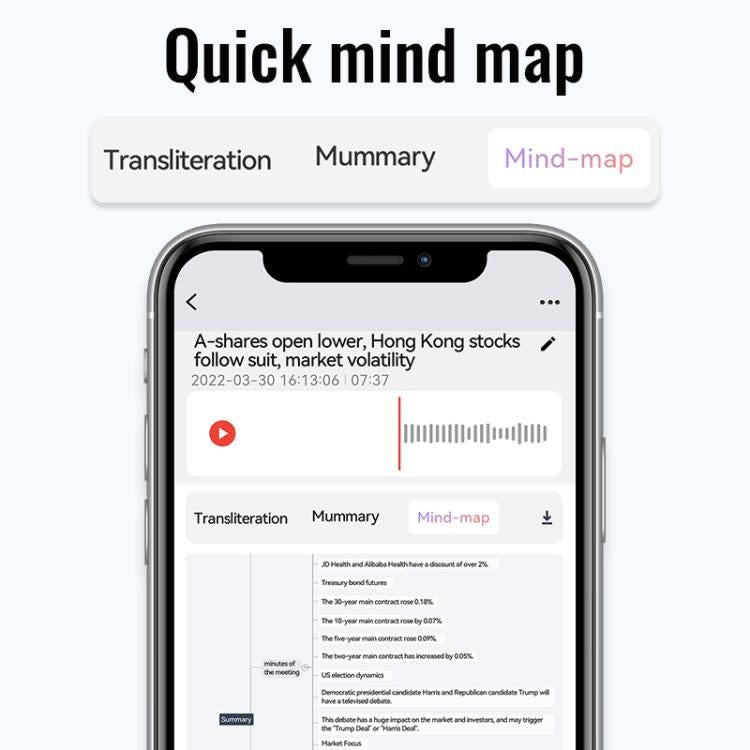 JNN A6 Portable Smart AI Magnetic Recorder Support APP Control, Memory:16GB(Black)