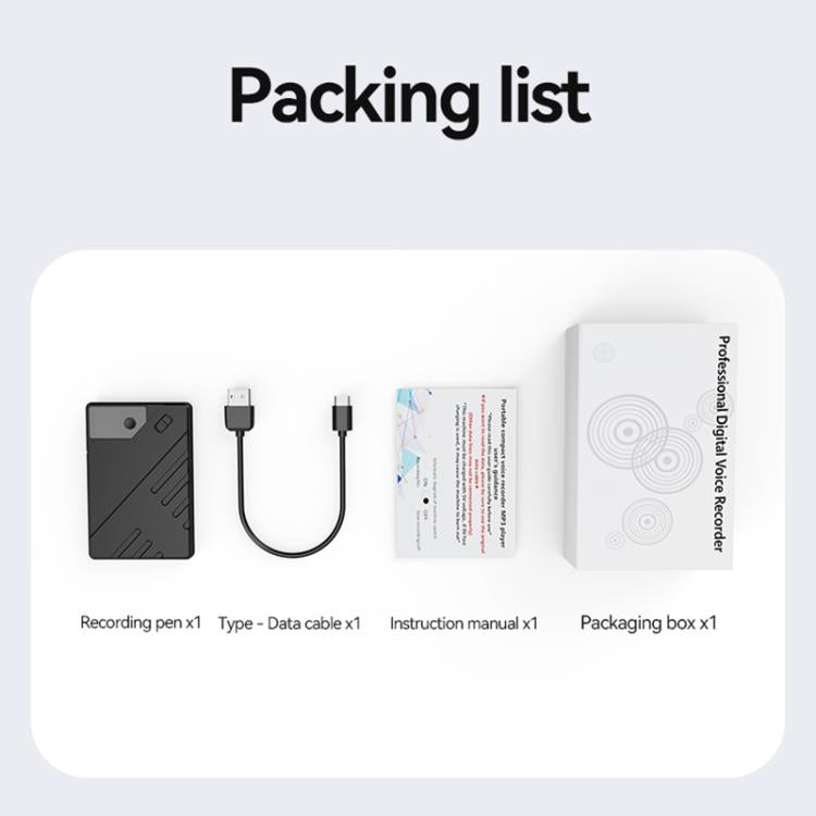 JNN A5 OLED Display Smart AI Magnetic Recorder Support APP Control, Memory:8GB(Black)