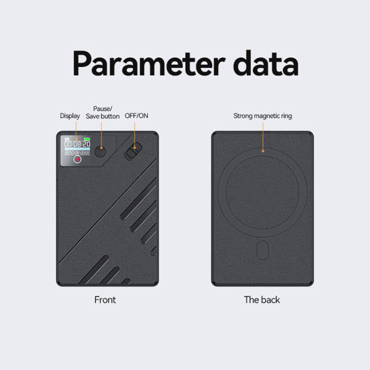 JNN A5 OLED Display Smart AI Magnetic Recorder Support APP Control, Memory:32GB(Black)