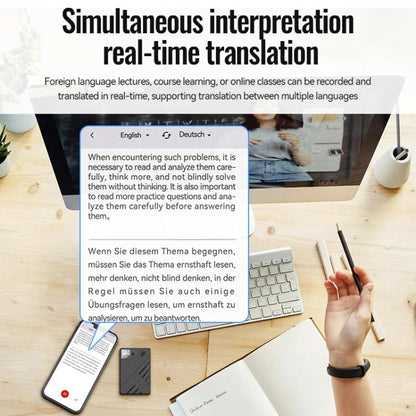 JNN A5 OLED Display Smart AI Magnetic Recorder Support APP Control, Memory:64GB(Black)