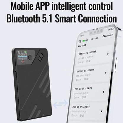 JNN A5 OLED Display Smart AI Magnetic Recorder Support APP Control, Memory:128GB(Black)